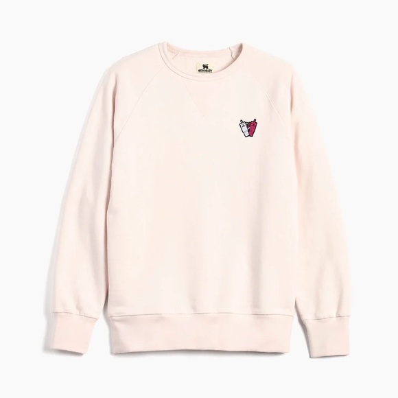 Stanley The Quencher Love Embroidered Sweatshirt Rose Quartz- Still Full Price - Picture 1 of 12